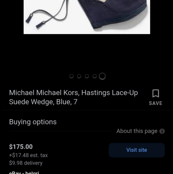 Micheal kors Hastings Lace up suede blue - Picture 1 of 3